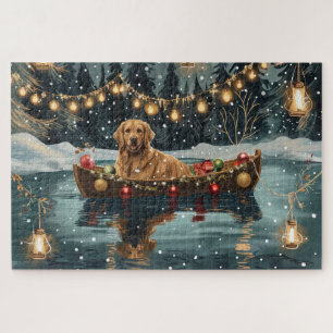 Golden Retriever Kerstvakantie Legpuzzel