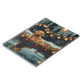 Golden Retriever Kerstvakantie Notitieboek (Linkerzijde)