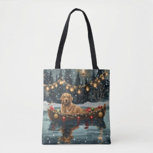 Golden Retriever Kerstvakantie Tote Bag