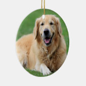 Golden Retriever kerstversiering - aangepaste cirk Keramisch Ornament (Rechts)
