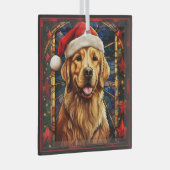 Golden Retriever kerstversiering Glas Ornament (Voorkant Rechts)