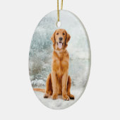 Golden Retriever kerstversiering Keramisch Ornament (Links)