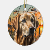 Golden Retriever kerstversiering Keramisch Ornament (Links)