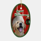 Golden Retriever kerstversiering Keramisch Ornament (Rechts)
