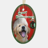 Golden Retriever kerstversiering Keramisch Ornament (Links)