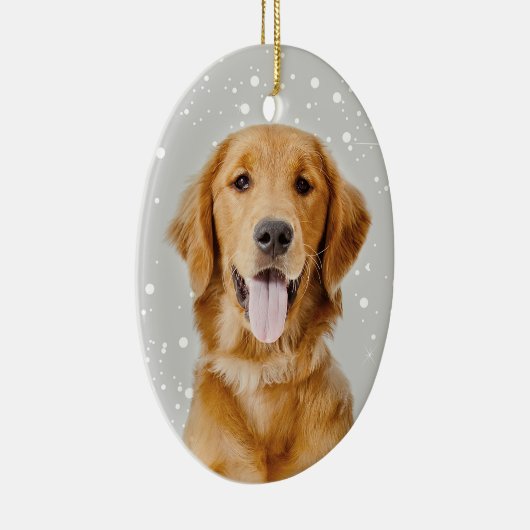 Golden Retriever kerstversiering Keramisch Ornament (Rechts)