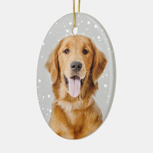 Golden Retriever kerstversiering Keramisch Ornament (Links)