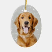 Golden Retriever kerstversiering Keramisch Ornament (Voorkant)
