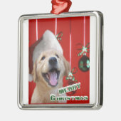 Golden Retriever kerstversiering Metalen Ornament (Links)