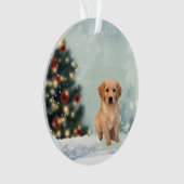 Golden Retriever kerstversiering Ornament (voorkant)
