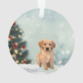 Golden Retriever kerstversiering Ornament (achterkant)