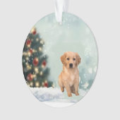 Golden Retriever kerstversiering Ornament (voorkant)