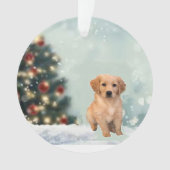 Golden Retriever kerstversiering Ornament (voorkant)
