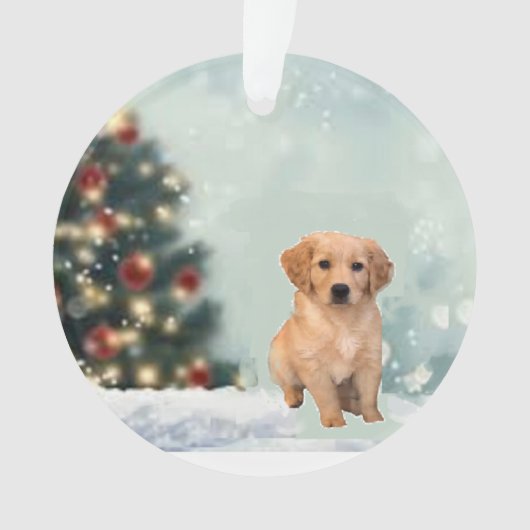 Golden Retriever kerstversiering Ornament (voorkant)