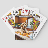 Golden Retriever Keuken Monogram Kinder Match Game Pokerkaarten (Achterkant)