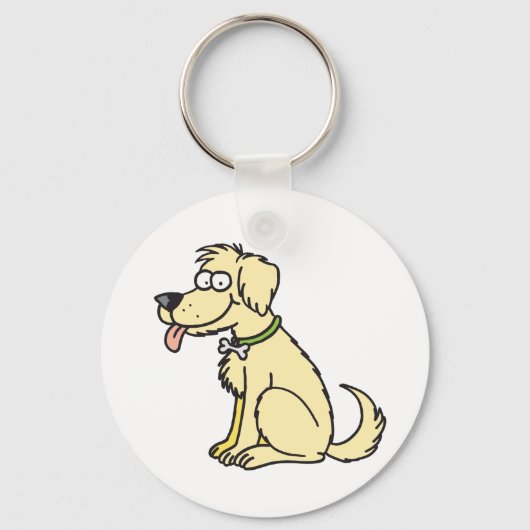 Golden Retriever Key Ring Sleutelhanger (Voorkant)