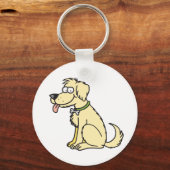 Golden Retriever Key Ring Sleutelhanger (Voorkant)