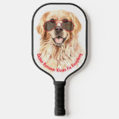 Golden Retriever Kisses Fix Alles Pickleball Paddle (Voorkant)
