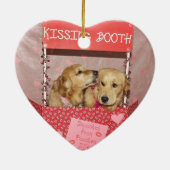Golden Retriever Kissing Booth Keramisch Ornament (Achterkant)