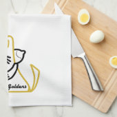 Golden Retriever Kitchen Towel, gewoon liefdesgode Theedoek (Quarter Fold)