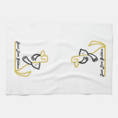 Golden Retriever Kitchen Towel, gewoon liefdesgode Theedoek (Horizontaal)
