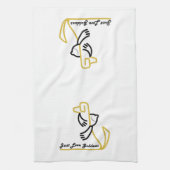 Golden Retriever Kitchen Towel, gewoon liefdesgode Theedoek (Verticaal)