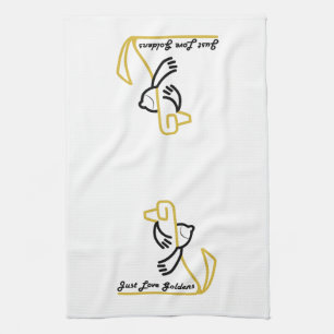 Golden Retriever Kitchen Towel, gewoon liefdesgode Theedoek