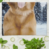 Golden Retriever Kitchen Towel Theedoek (Gevouwen)