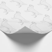 Golden Retriever klaar voor kleurenontwerp Cadeaupapier (Hoek)