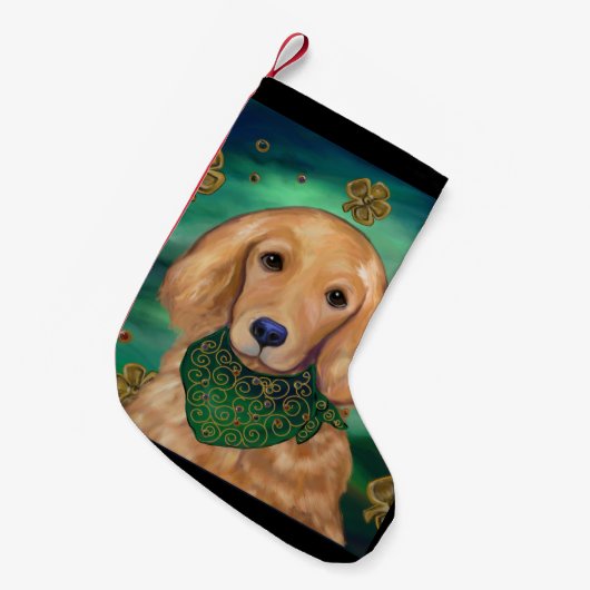 Golden Retriever Kleine Kerstsok (Voorkant (Hangend))