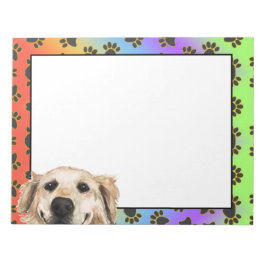 Golden Retriever kleurig hondpawpatroon Notitieblok