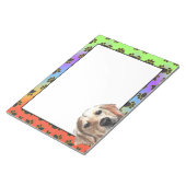 Golden Retriever kleurig hondpawpatroon Notitieblok (Schuin)