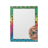 Golden Retriever kleurig hondpawpatroon Notitieblok (Linkerzijde)