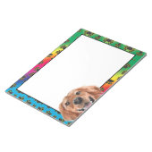 Golden Retriever kleurig hondpawpatroon Notitieblok (Schuin)