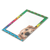 Golden Retriever kleurig hondpawpatroon Notitieblok (Schuin)