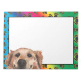 Golden Retriever kleurig hondpawpatroon Notitieblok (Voorkant)