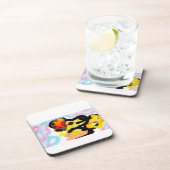 Golden Retriever kleurrijk Bier Onderzetter (Rechterzijde)