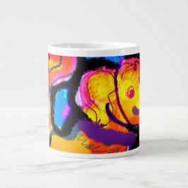 Golden Retriever kleurrijk Grote Koffiekop