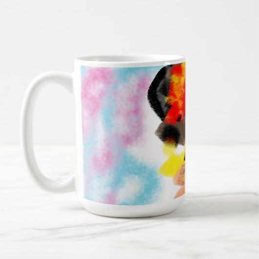 Golden Retriever kleurrijk Koffiemok (Links)