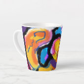 Golden Retriever kleurrijk Latte Mok (Linkerhoek)