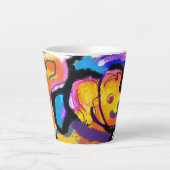 Golden Retriever kleurrijk Latte Mok (Voorkant)