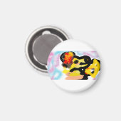 Golden Retriever kleurrijk Magneet (Voorkant / Achterkant)