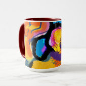 Golden Retriever kleurrijk Mok (Voorkant links)