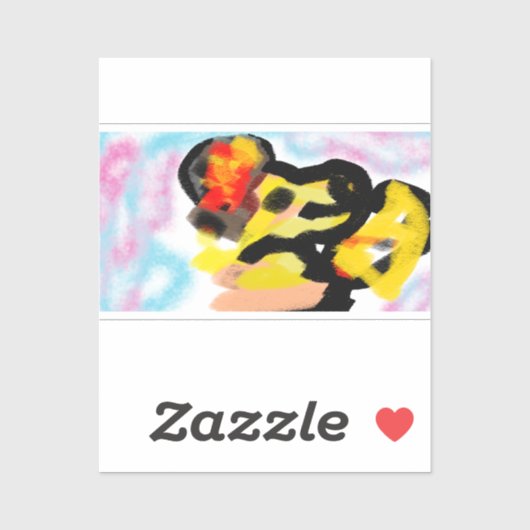 Golden Retriever kleurrijk Sticker (Vel)