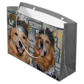 Golden Retriever Knachten Large Cadeautasje (Achterkant Gekanteld)