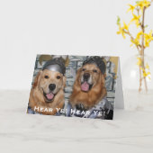 Golden Retriever Knight verjaardag Kaart (Gele Bloem)