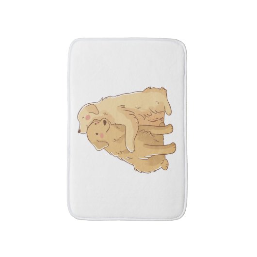Golden Retriever knuffel Badmat (Voorkant Verticaal)
