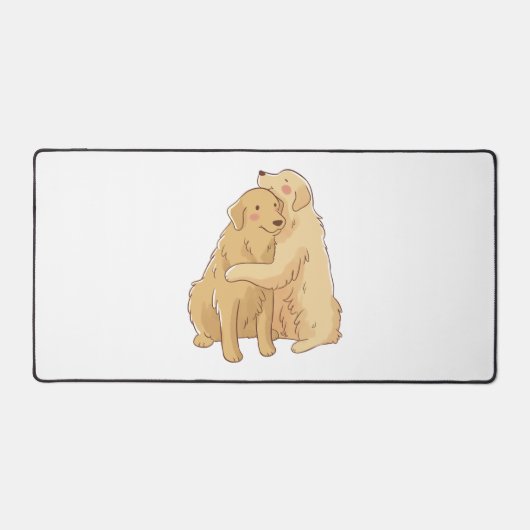 Golden Retriever knuffel Bureaumat (Voorkant)