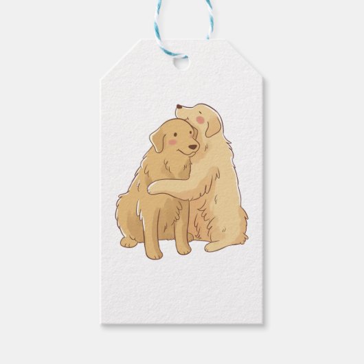 Golden Retriever knuffel Cadeaulabel (Voorkant)