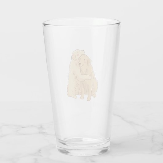 Golden Retriever knuffel Glas (Achterkant)